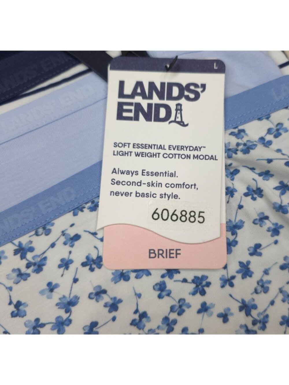 Lands End Womens L Brief Underwear Panties 5-Pack Lightweight Cotton Modal Soft - Picture 3 of 13